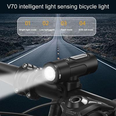 Éclairage de vélo avant durable rechargeable étanche phare de vélo . 4 modes d'éclairage Accessoires de cyclisme Serrage