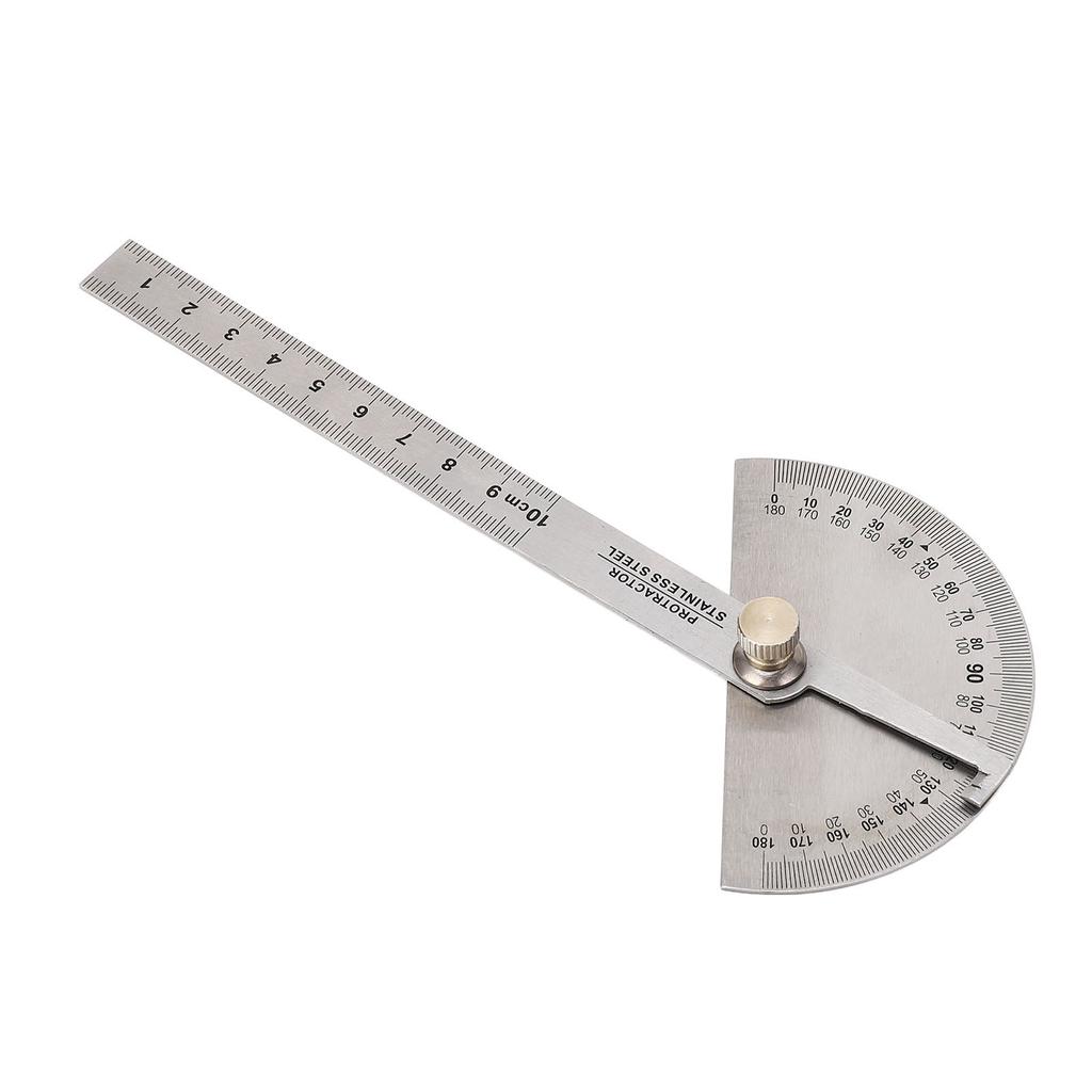 Angle Protractor Stainless Steel Portable Adjustable 0 to 180 Degree Angle Ruler Finder Angle Measure Tool with 10cm