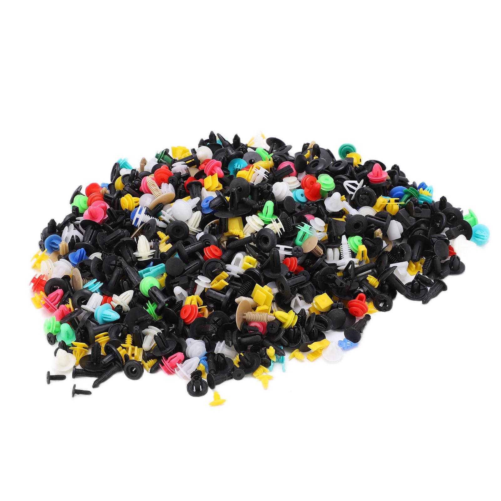 

1000 шт. Заклепки Крепежные элементы Нажимные пистоны Ассортимент Универсальный для автомобильного бампера Дверь Боковые юбки