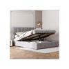 Double Bed 140x200 - MUVOE - Hydraulic Folding Storage - Velvet Fabric - Capacity 250 Kg