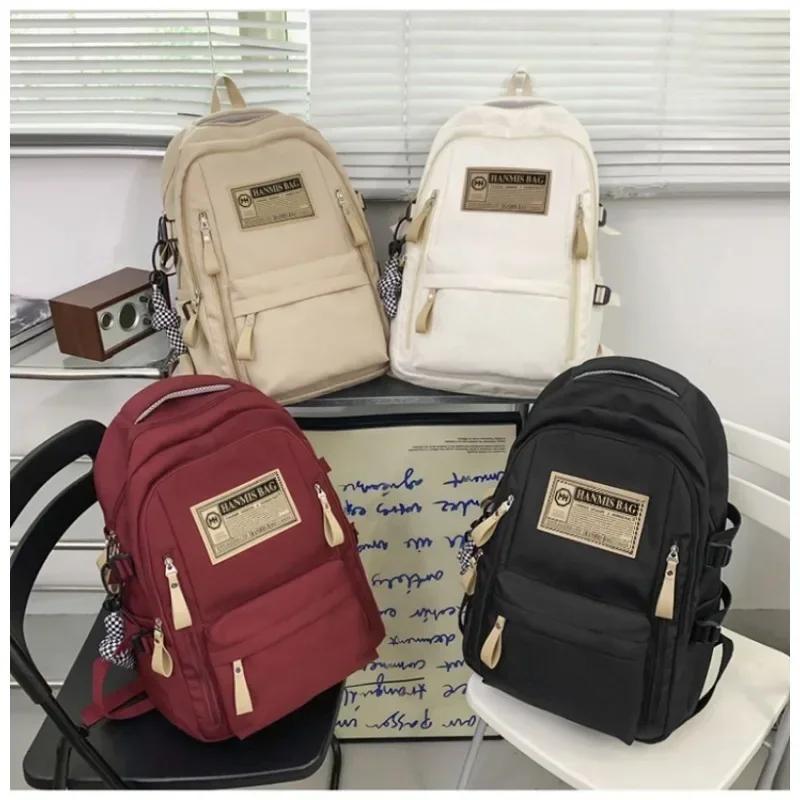 Large capacity satchel for student course bag  elegant and versatile for female students