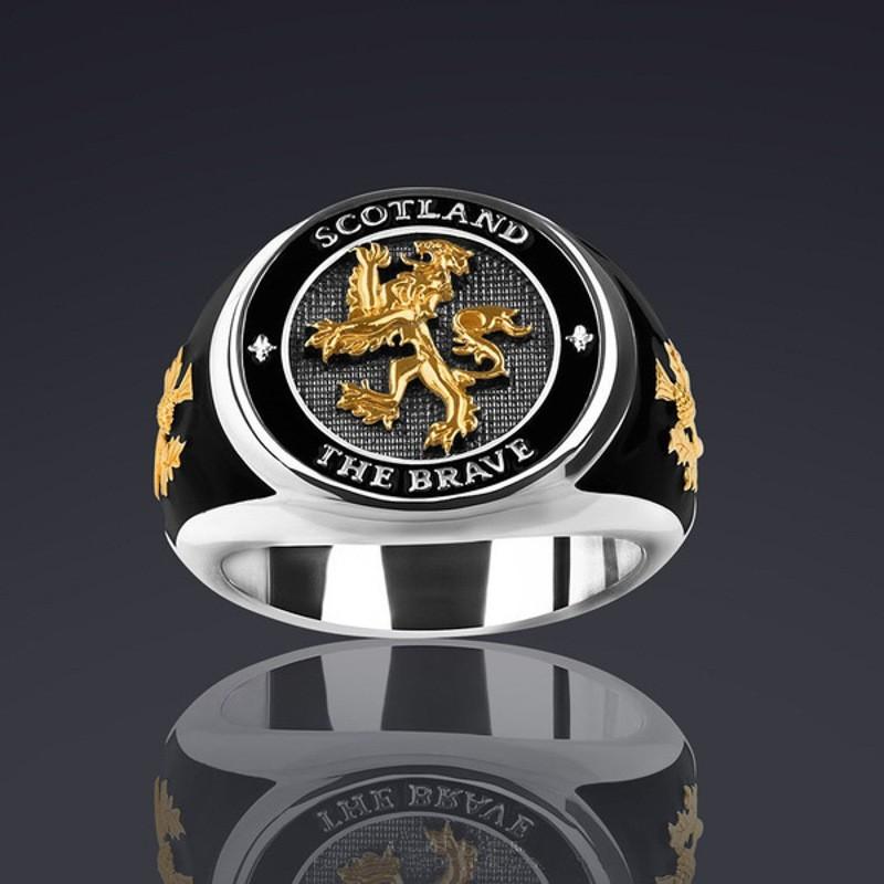 Selling Gold Jewelry, Freemasonry Logo Retro Trendy Man Dripping Oil Ring, Direct Supply