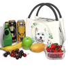 West Highland White Terrier Dog In Floral Gold Wreath Insulated Lunch Bags for Westie Pet Lover Portable Cooler Thermal Bento