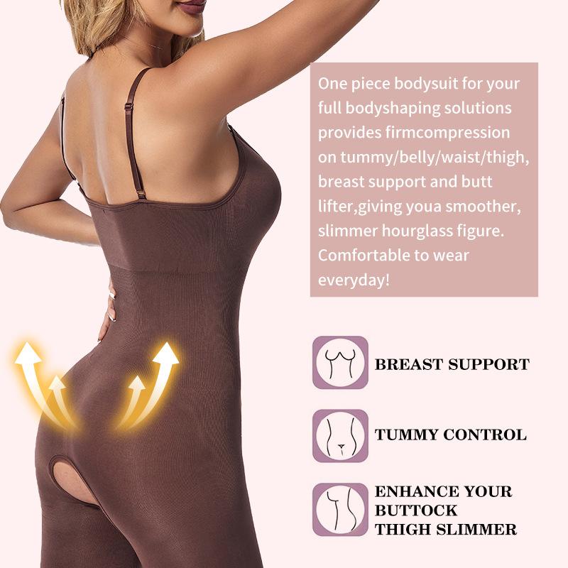 Bauchweg-Body mit Po-Lifting und Taillenformendem Nahtlosem Trägerlosem Design für Übergrößen