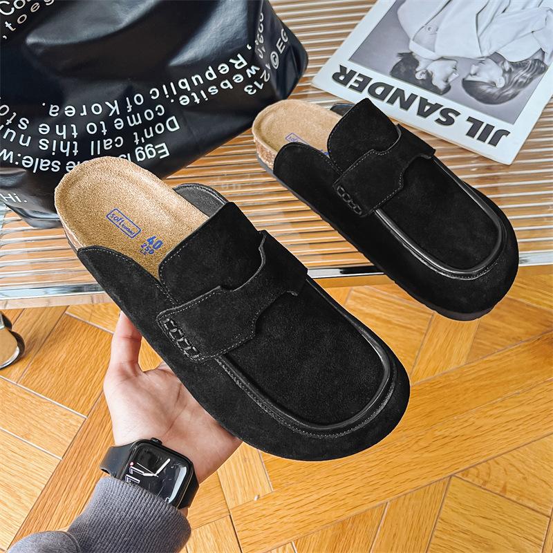 

3506 тапочки дышащие летом, новые мужские и женские парные, универсальная обувь, тапочки на толстой пробковой подошве из внешней кожи 44-Men s Size