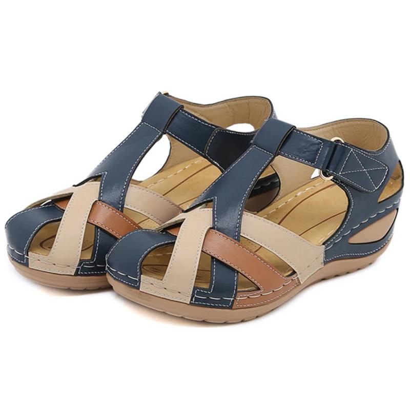 Fashion Women's Sandals Wedges Heels Sandals for 2025 Summer Shoes Woman Mix Color Heeled Sandalias Mujer Low Platform Footwear Female
