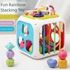 Sorting Game Activity Cube Colorful Blocks Educational Sensory Toy Montessori Toy  Birth Gift