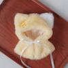 No Doll Cute Star Emblem Rabbit Fur Cape Cloak For 10cm 15cm Cotton Dolls Pink Bow Decor Halloween Photo Prop Dress Up Outfit