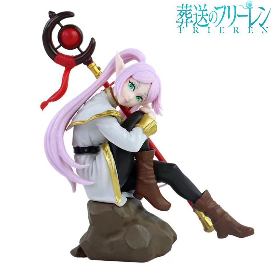 Frieren: Beyond Journey's End Anime Figure Sitting 3D Action Figures Frieren Noodle Stopper Figure Collection Model Toys