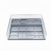 Watch Parts Tray with Cover Transparent Repair Lid Clear Compartmented Storage Box