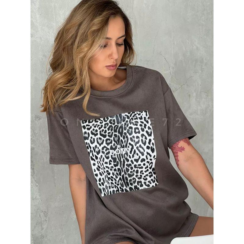 Fashion Wind New Arrival Fashion Loose Casual Print Cotton T-shirt Top Loose Printed T-shirt Top