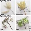 6PCS/Bundle DIY Xmas Ornament Home Decor Pine Artificial Flowers Simulation Plants Faux Grass
