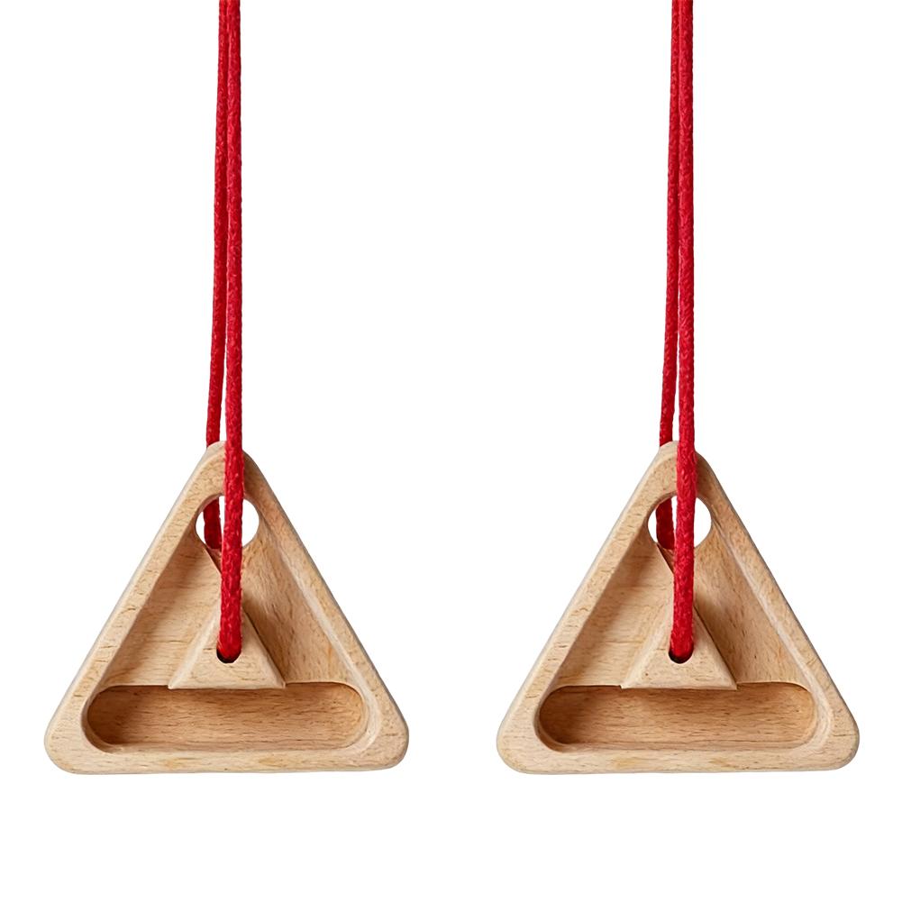 

2 шт. Дерев яний трикутник для лазіння, дошка для пальців, багатофункціональна імітація скелелазіння, дошка для зміцнення пальців, багаторазове руків я для підтягувань