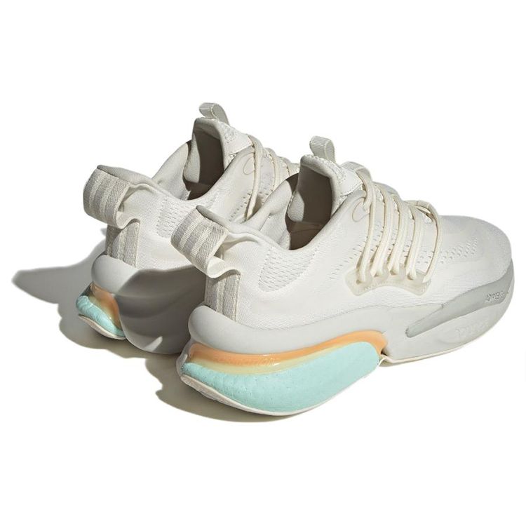 Adidas AlphaBoost V1 Off White Semi Flash Aqua Herren Sneaker Creme Säure-Orange IE7269