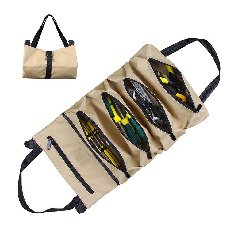 Canvas tool kit, carpentry, electrician, specialized maintenance storage bag, roll, car tool bag, portable tool kit