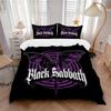 Black Sabbath Bedding 3 Piece Set HD Print Duvet Cover Pillowcases for Teens Adult Bedroom Decoration Christmas Gift