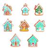 8/16Pcs Candy Color Cottage Hanging Ornaments Mixed Pattern Cabin Hanging Decoration  New Year