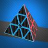 Pyramid Speed Cube Triangle Carbon Fiber Speed Cube Twisty Puzzle Toy for Kids  Intelligence