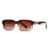Lunettes de soleil vintage pour femme Plastique dégradé Rétro Carré Lunettes de soleil pour femme UV400 Lunettes de soleil pour la conduite Extérieur