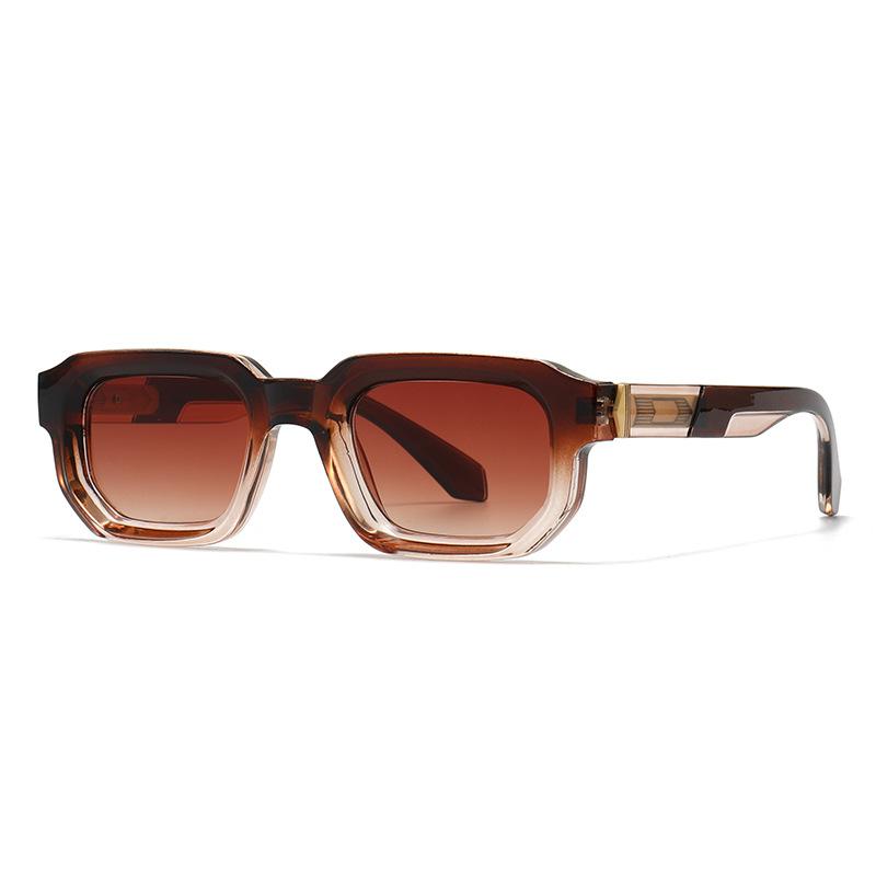 Lunettes de soleil vintage pour femme Plastique dégradé Rétro Carré Lunettes de soleil pour femme UV400 Lunettes de soleil pour la conduite Extérieur