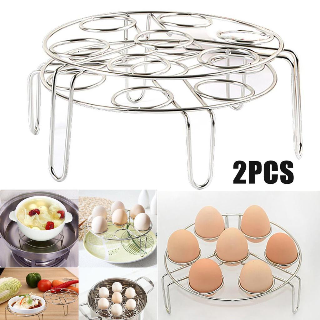 2Pcs Kitchen Steamer Rack Instant Pot Egg Vegetable Cooker Holder Heater