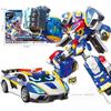 Metal Cardbot Season 2 Blue Cop S Transforming Robot To Car Action Figures with Card Transformation Car Musclehyde Model Toys