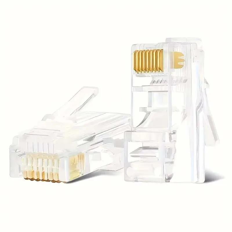 

50 шт. Роз єм RJ45 Роз єм Мережевий Неекранований RJ45 Перфорована Кришталева Головка Мережевий Кабель