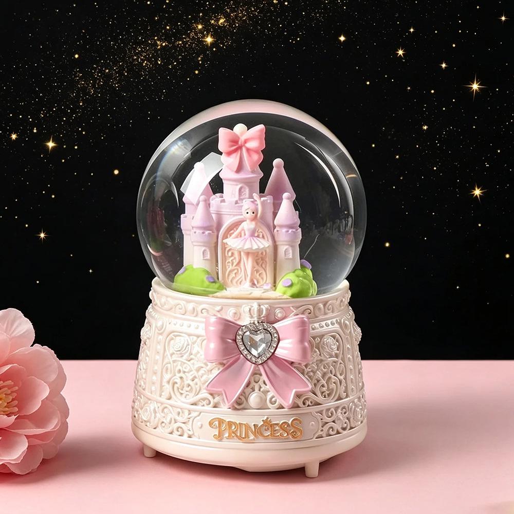 Dreamy Unicorn Crystal Ball Luminous Music Box - Snowflake Gift for Best Friend, Creative Qixi Present