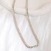 European and American Simple Temperament Stainless Steel Diamond Necklace Women's Retro Fashion Simple Neck Chain Collarbone Chain Collar Necklace