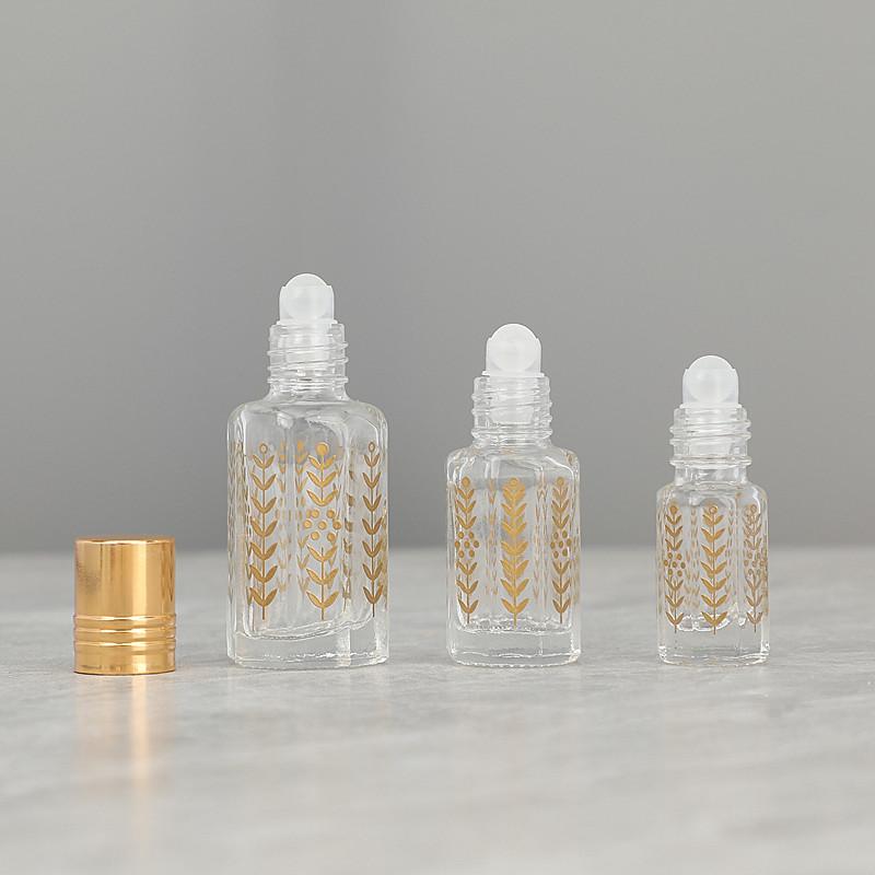 3ml 6ml Mini Ätherisches Öl Rollerflasche Nachfüllbare Parfümflasche Glas Kosmetikbehälter Tragbare Lippenöl Rollerflaschen