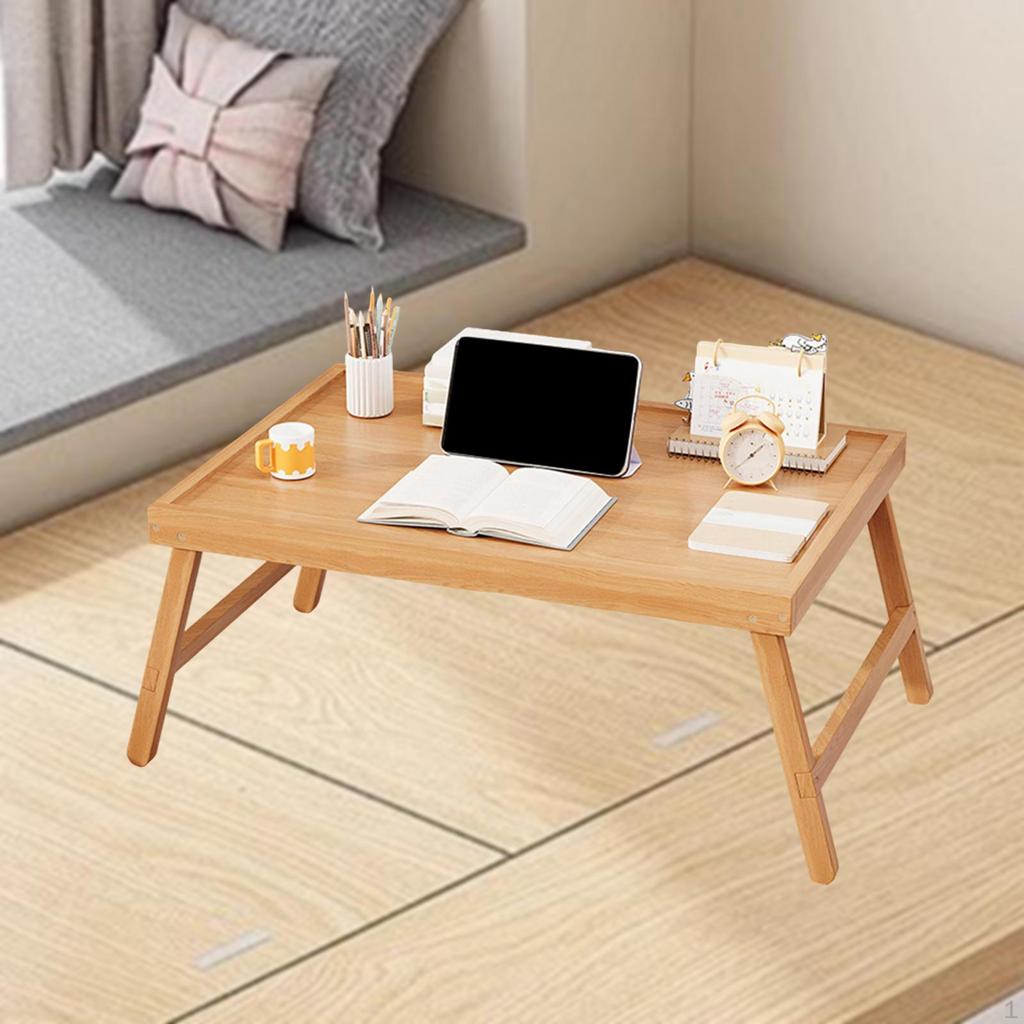 Japanese Floor Table Bed Multifunctional Wood Desk for Living Room Bedroom Gaming Writing