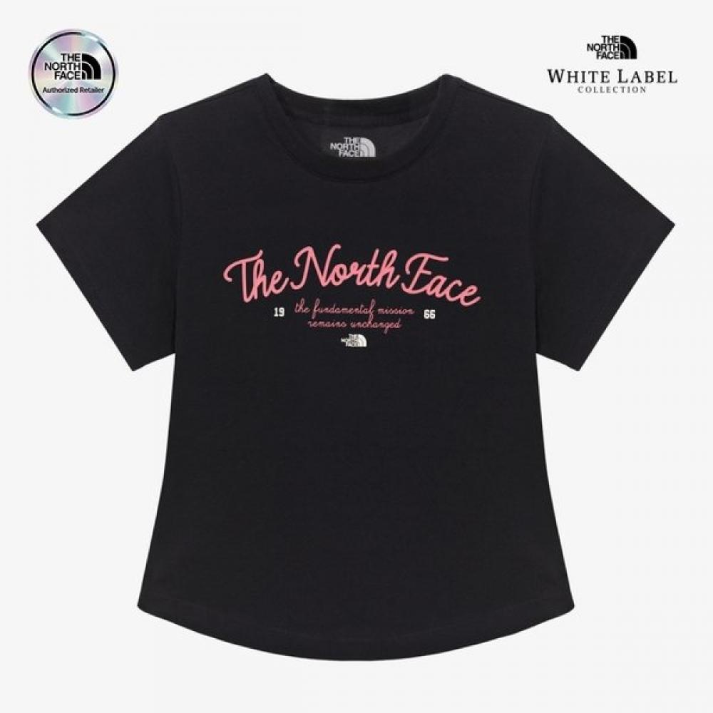 The North Face Women Lettering Short Sleeve Round Tee Black Nt7ur33l 80