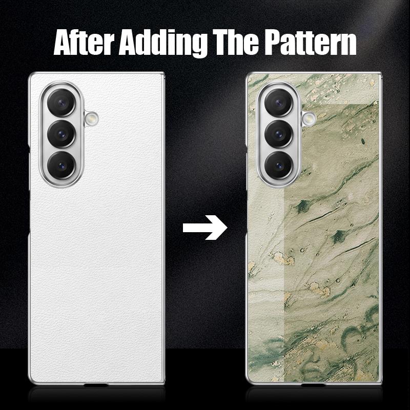 Geometric Marble Case For Samsung Z Fold 8 Ultra 7 6 5 Luxury Plating Leather Skin Hard Phone Cover For Galaxy Z Fold8 Fold7 Fold6