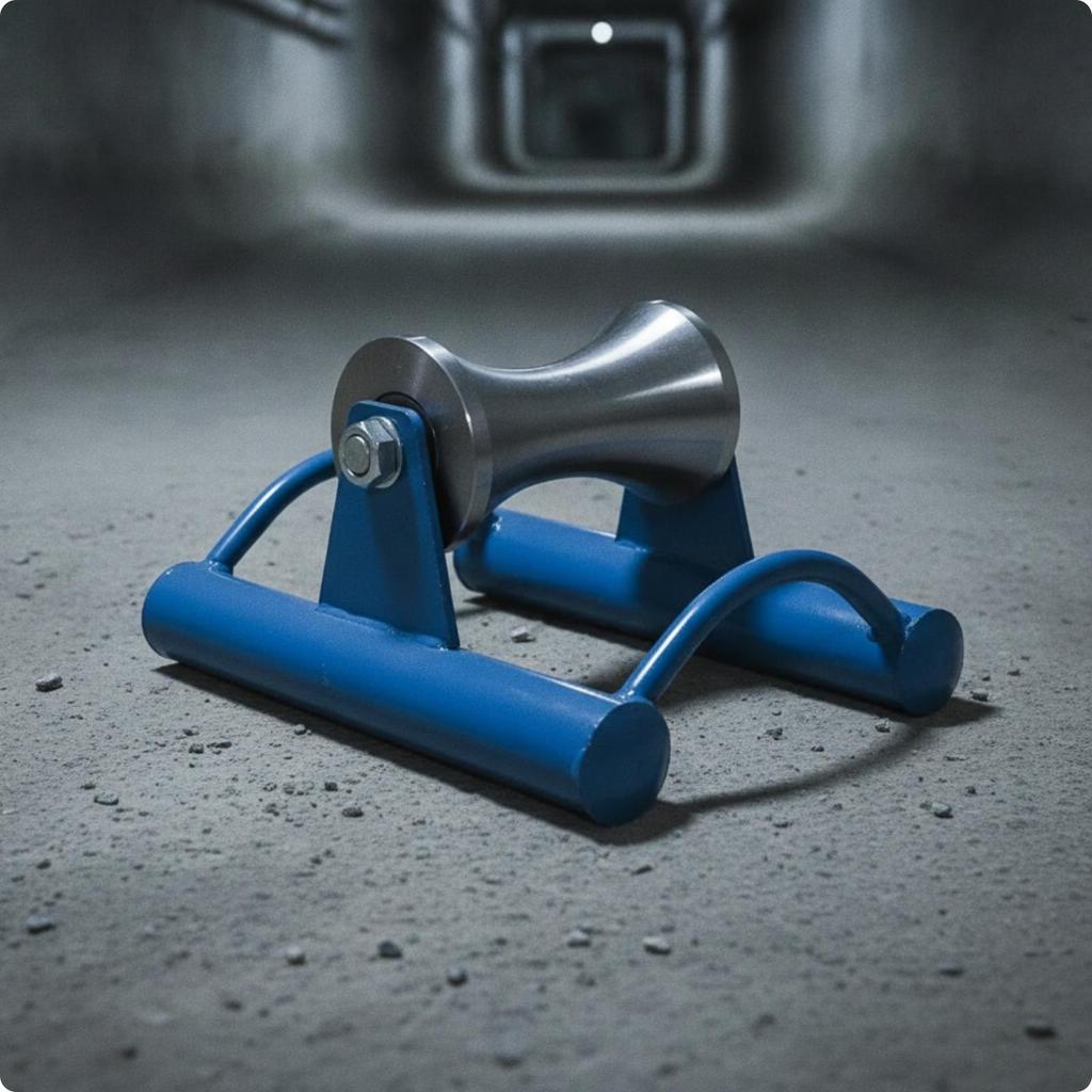 Straight-Run Cable Pulley Heavy-Duty with Steel Frame Compact
