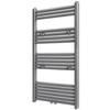 VidaXL Towel Dryer Towel Rack with Straight Rails Grey 600x1160 Mm 141892