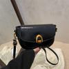 Saddle bag women's spring 2025 new clamshell shoulder messenger bag women's niche design underarm women's bag tide