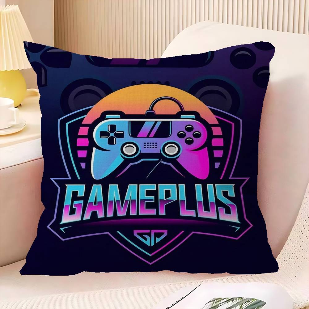 Gamer Casual Carpet With Controller Cushion Cover Car Throw Pillow Case For Sofa Car Christmas Gift 40x40cm 45x45cm
