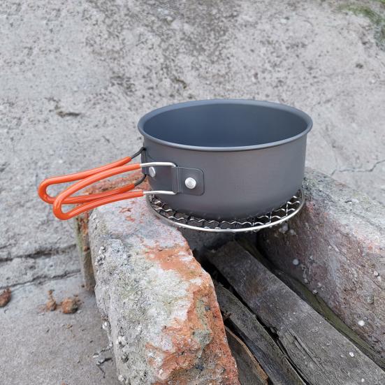 Barbecue Net Foldable Portable Camping Grill Rack Stainless Steel Cooking Stand for Camping Hiking Outdoor Cooking High Temperature Resistant BBQ