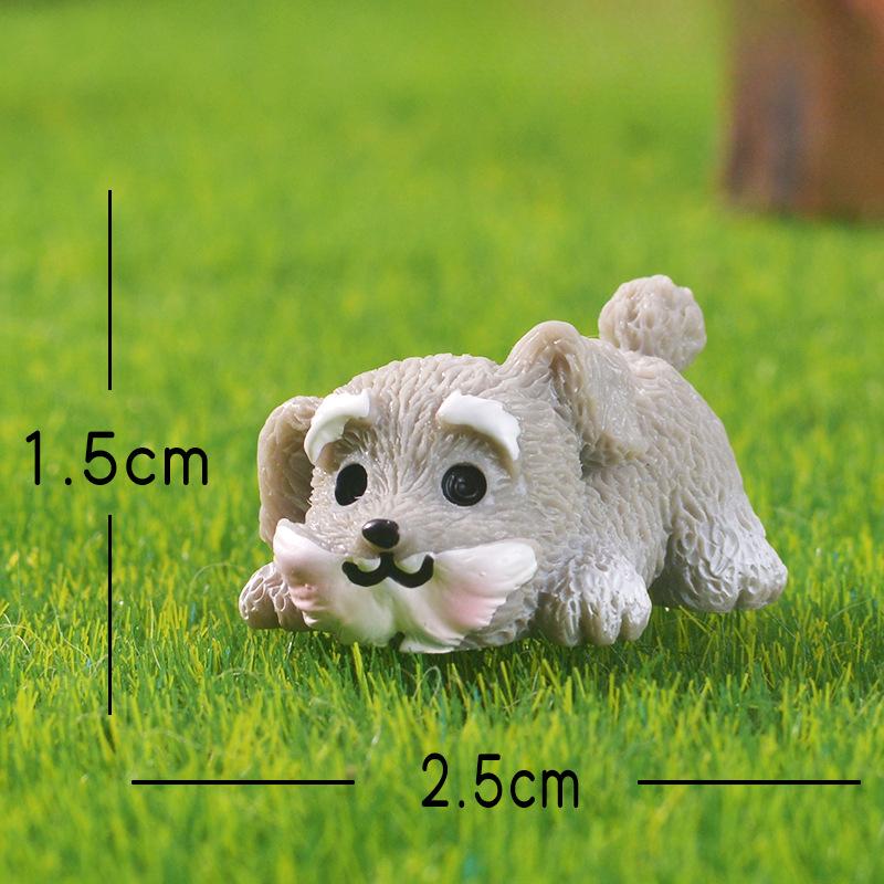 Cute Schnauzer Micro-landscape Potted Plant Ornaments and Puppy Decorative Accessories