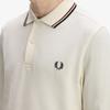 Fred Perry [M3636] Long Sleeve Twin Tip Fred Perry Shirt - Ecru/Brandy/Night Green Afpm2G33636-69C