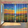 2D FLAT PRINTING 2pcs Curtains (Without Rod) Galaxy View with Cat Holiday Saint Patrick Is Day Printed Curtains Versatile