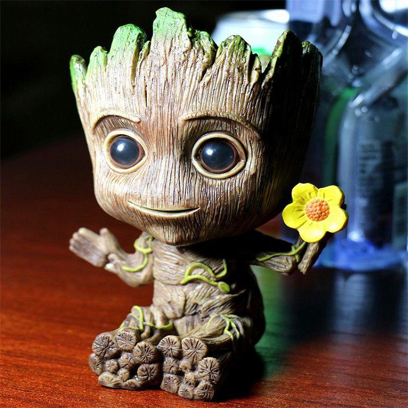 Adorable Guardians Of The Galaxy Baby Groot Tree Man Figure Flowerpot Penpot Kid Toy For Every Fan