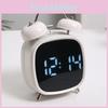 Modern Minimalist Metal Alarm Clock With Led Digital Display And Loud Ringtone For Bedroom Use