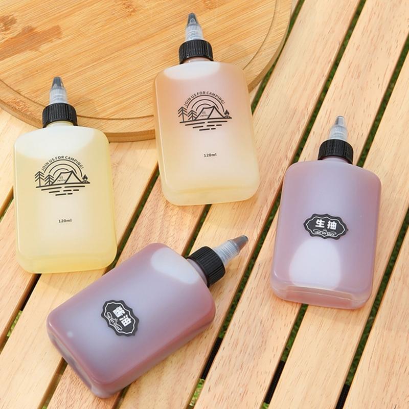 Leakproof Dispenser Bottle Squeeze Condiment Bottle Camping Squeeze Dispensing Bottle for Outdoor Cooking and Grilling