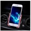 Car Phone Holder for Car Air Vent Diamond Crystal Clip Mount Mobile Phone Stand Bracket Interior Accessories for Women and Girls