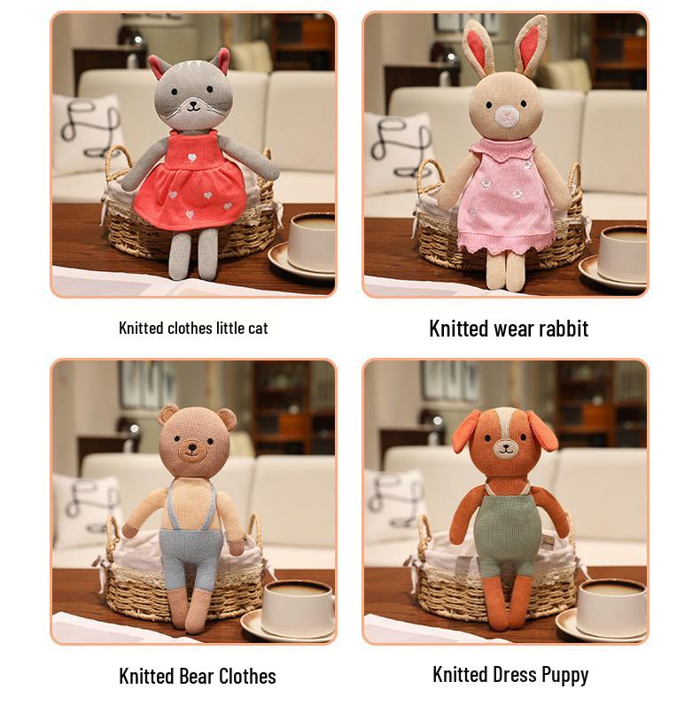 Cute Animal Companion: Knitted Rabbit Plush Doll
