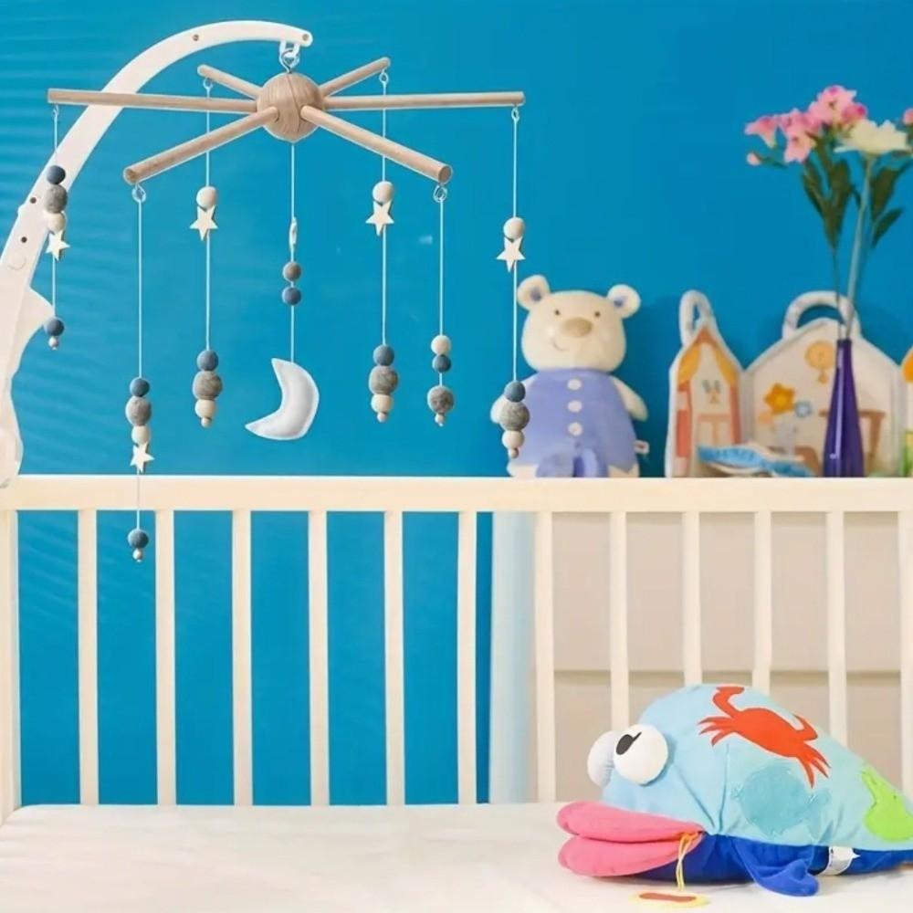 Smooth Wooden Mobile Frame Vintage Style DIY Wind Chime Kit Wind Chime Frame  Balcony Decoration