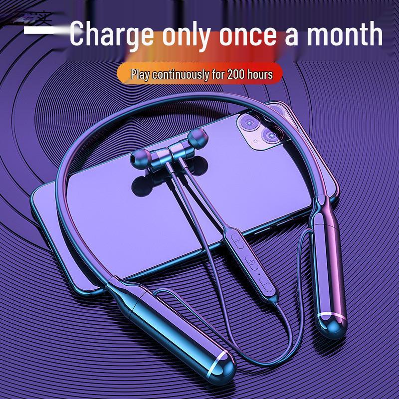 200-Hour Battery Bluetooth Neckband Gaming Earphones with Noise Cancellation
