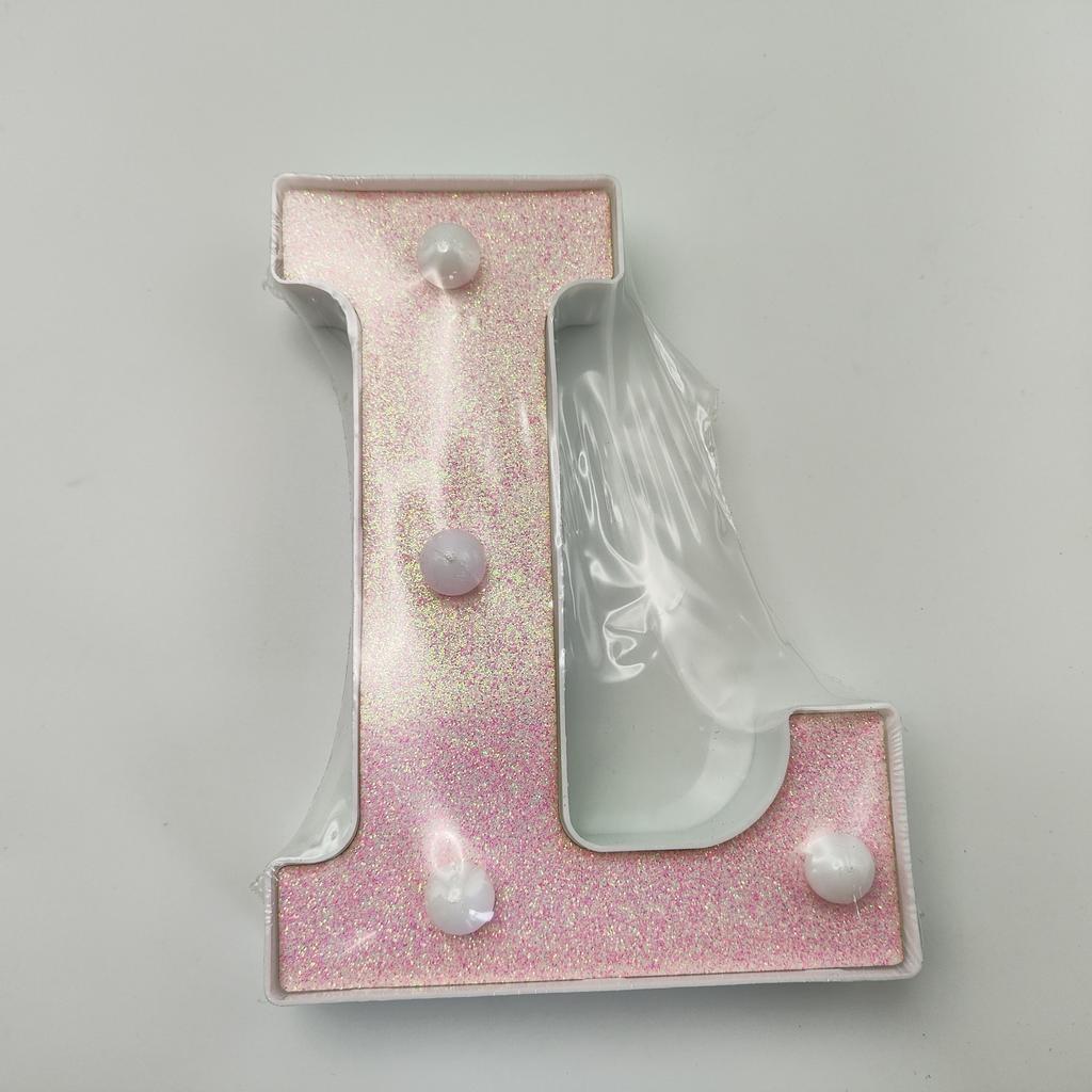 1pc Vibrant LED Lighting Letter - Battery Powered,Dimmable for Bedroom, Birthday Party, Wedding, Home, Christmas, and Eid Al-Adha Mubarak Decorations