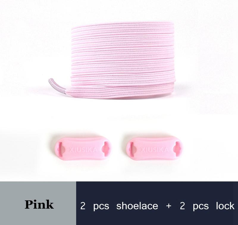 1 Pair No Tie Shoe Laces Elastic Laces for Sneakers Flat Shoelaces Without Ties Shoelace with Lock for Kids Adult Shoestrings